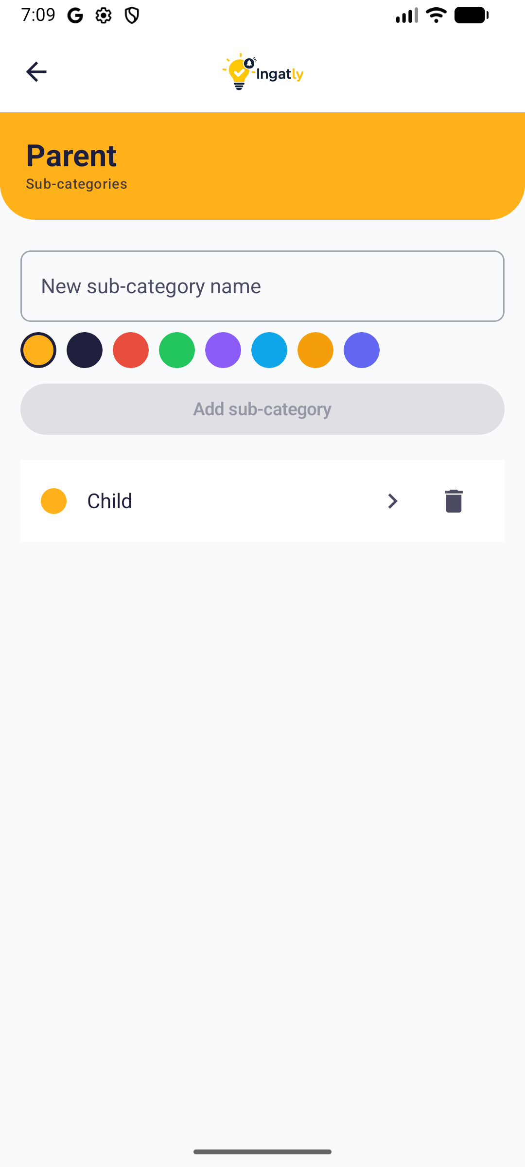Sub-categories