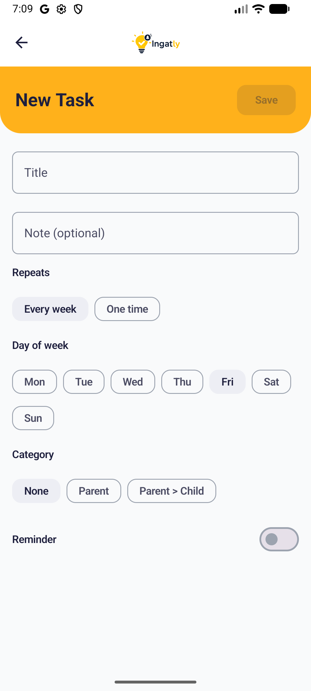Adding a Task